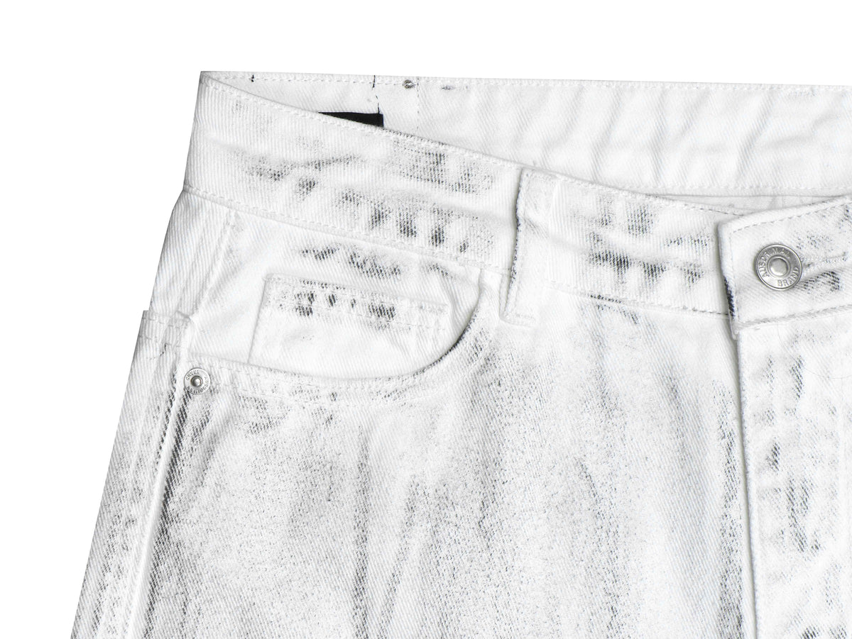 Madxmarx Washed Ruched Flared Jeans