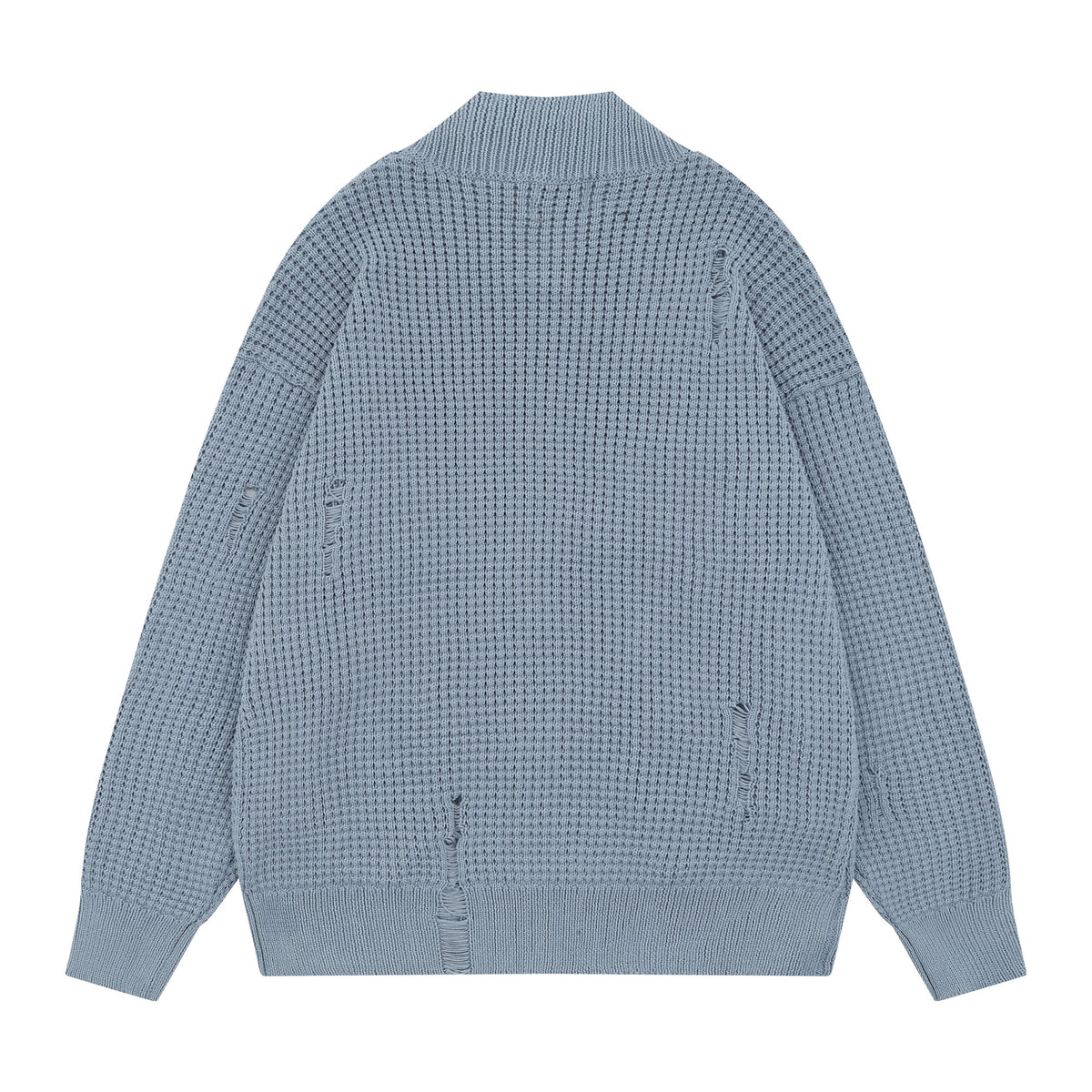 Madxmarx Waffle Texture Badge Zip Jacket