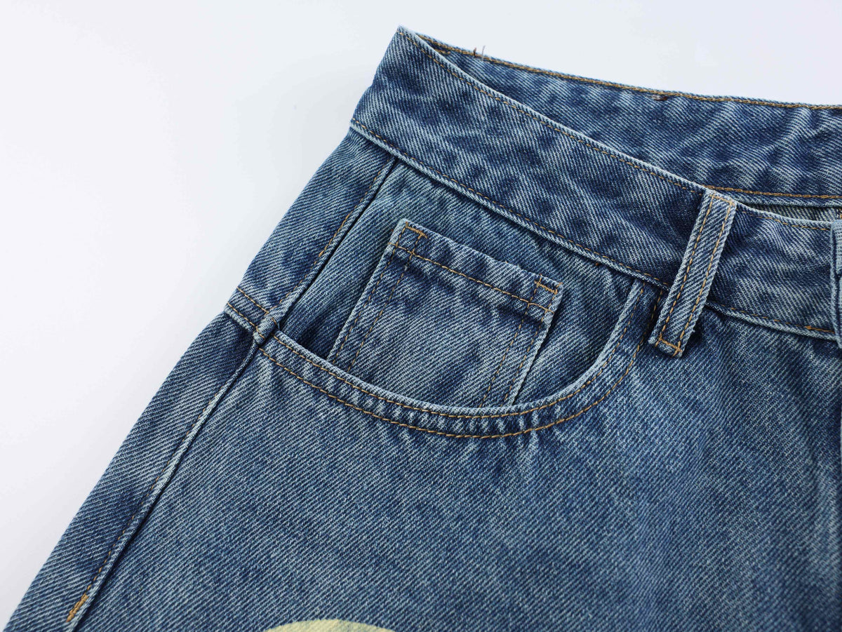 Madxmarx 1990 Graphic Wide-Leg Jeans