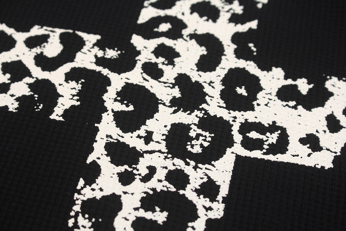 Madxmarx Leopard Cross Waffle Long Sleeve