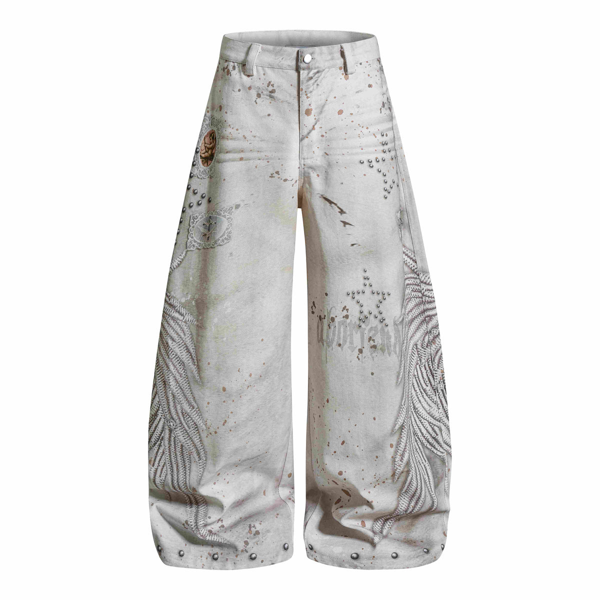Madxmarx Vintage Angel Wing Balloon Jeans