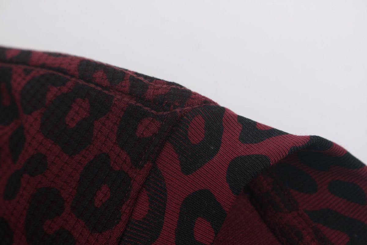 Madxmarx Leopard Print Waffle Long Sleeve