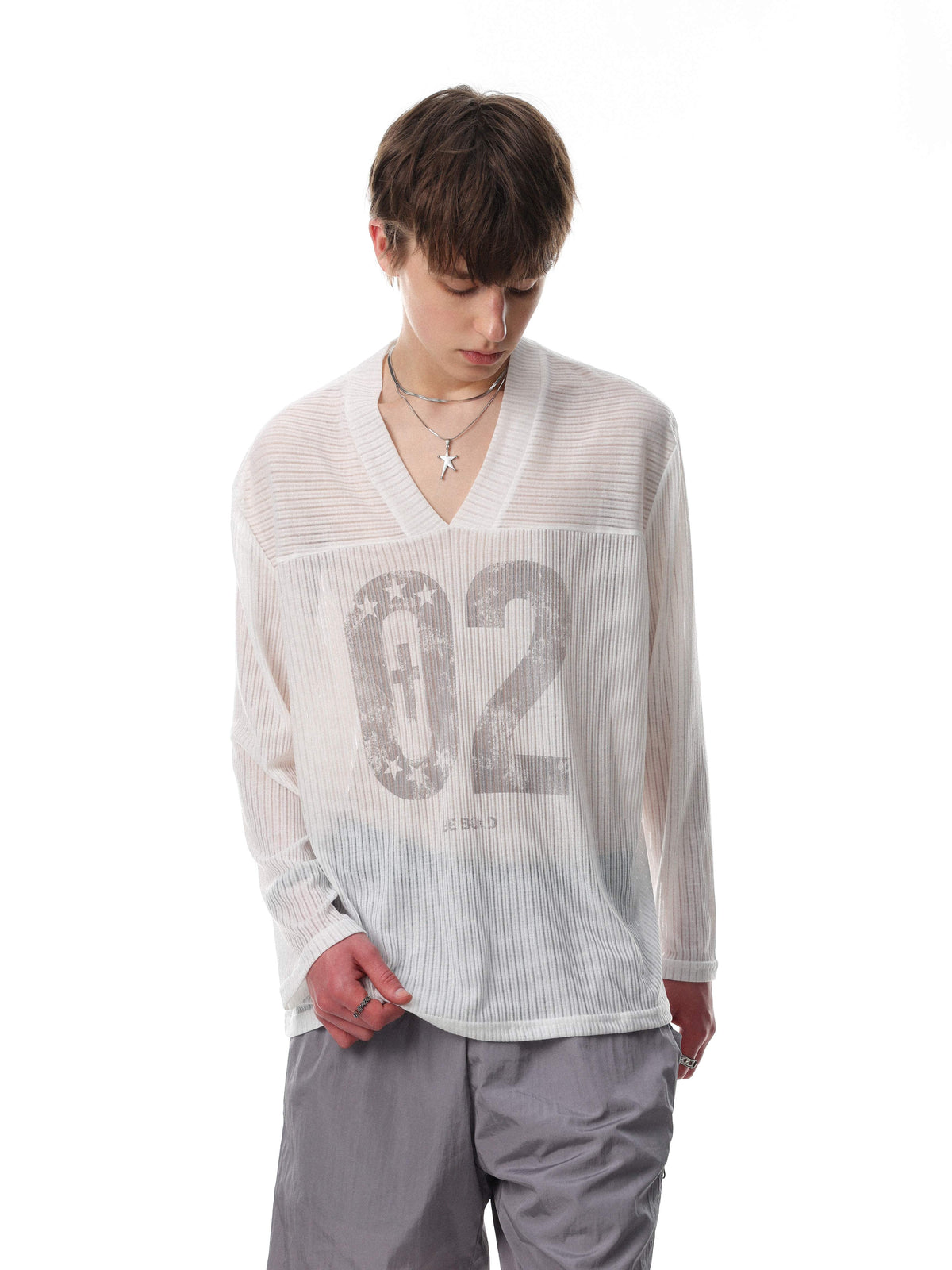 Madxmarx “02 Varsity V-Neck Tee”