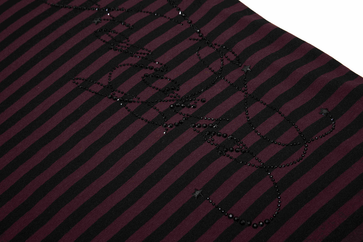 Madxmarx Rhinestone Stripe Tee