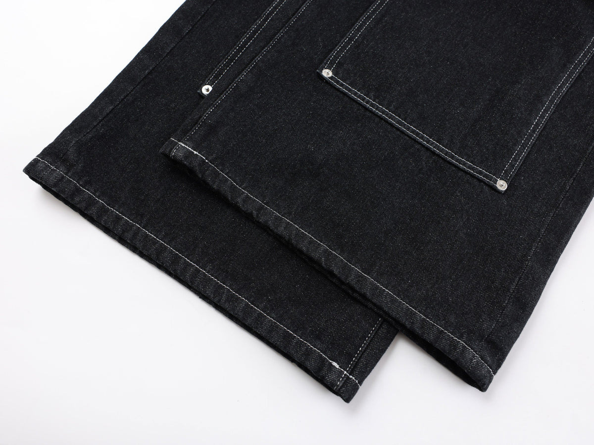 Pantalon utilitaire en jean à double taille Madxmarx