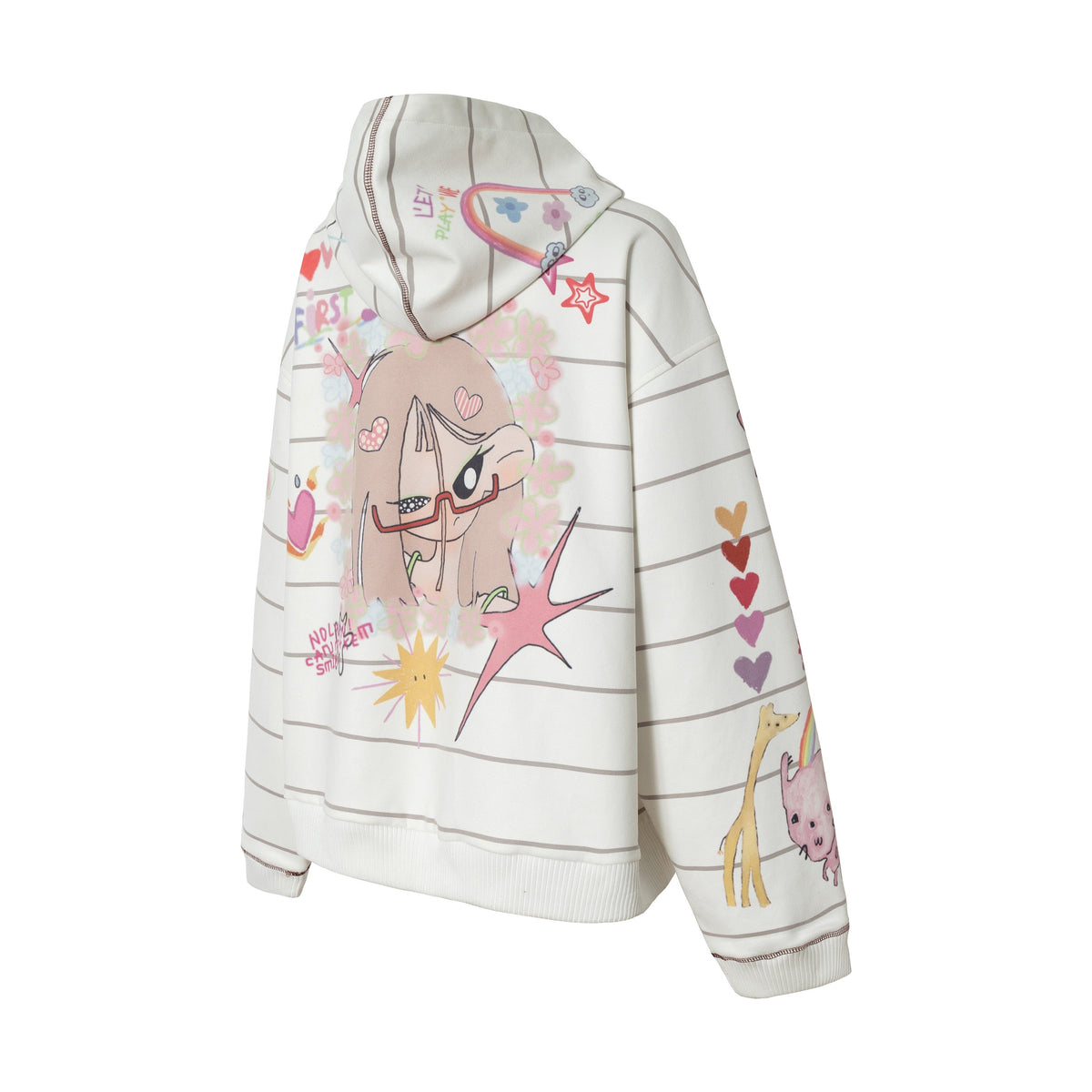 Madxmarx All-Over Graphic Zip Hoodie