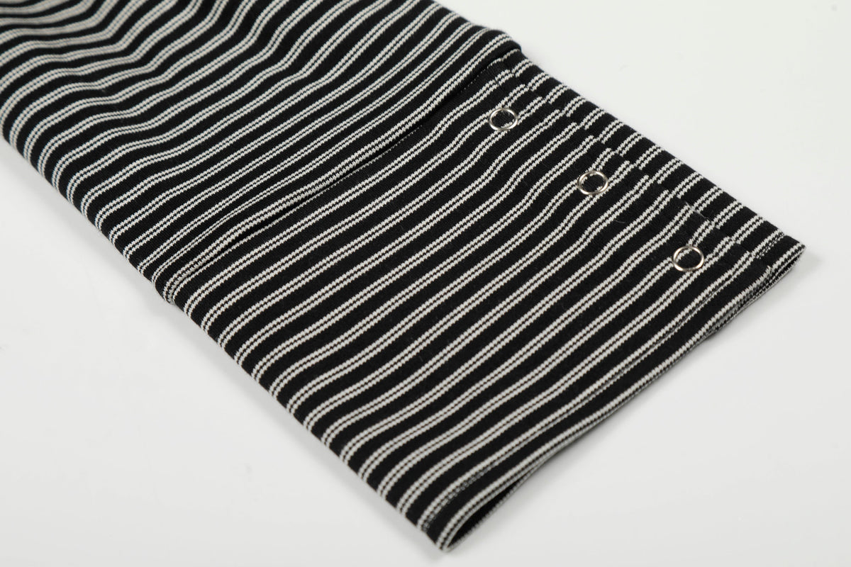 Madxmarx Striped Graphic Zip Hoodie
