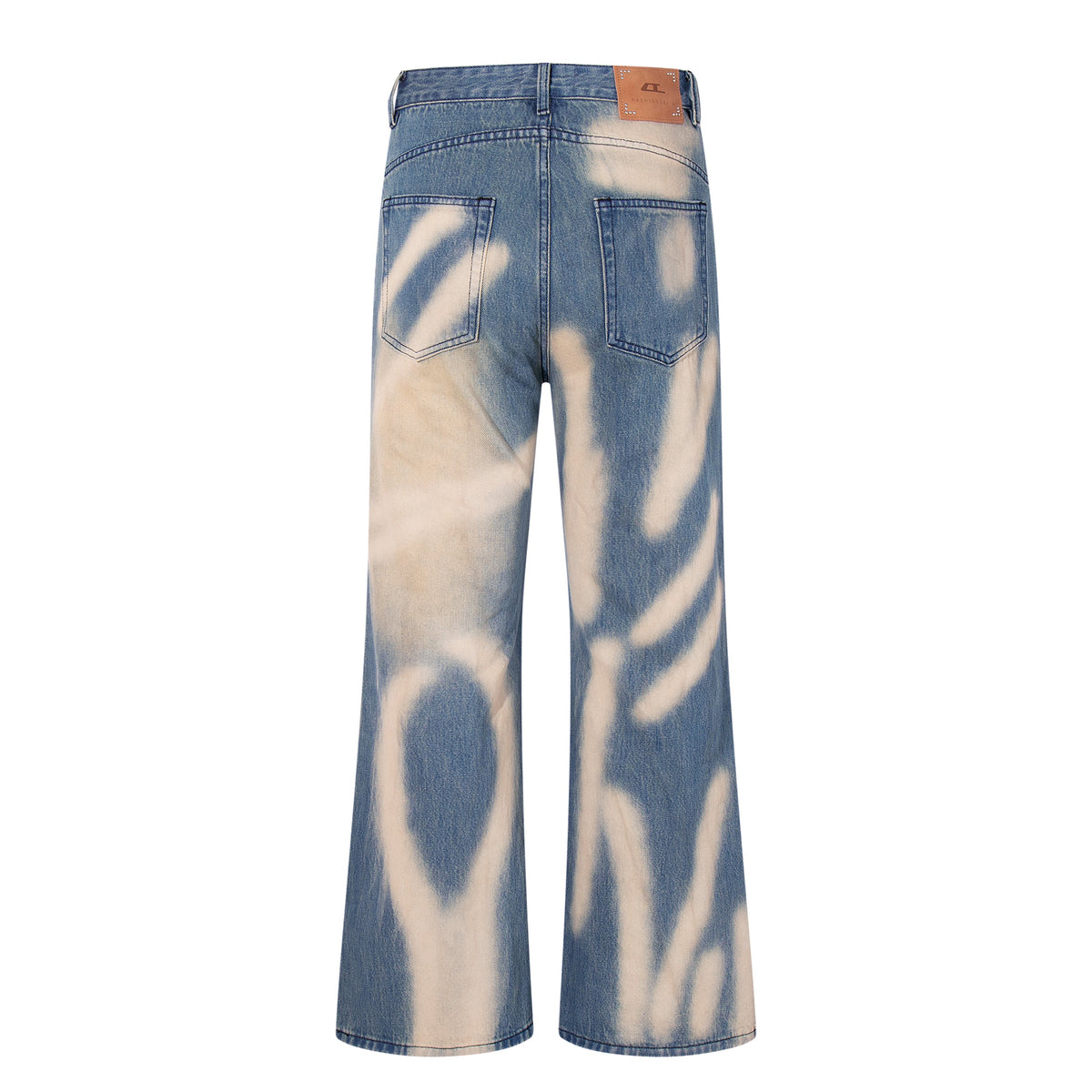 Madxmarx Spray-Fade Graffiti-Jeans mit weitem Bein