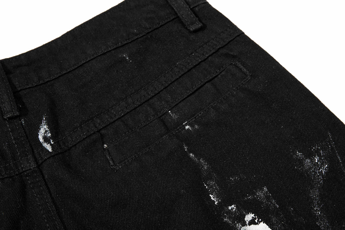 Madxmarx Gewaschene Utility-Cargohose aus Denim