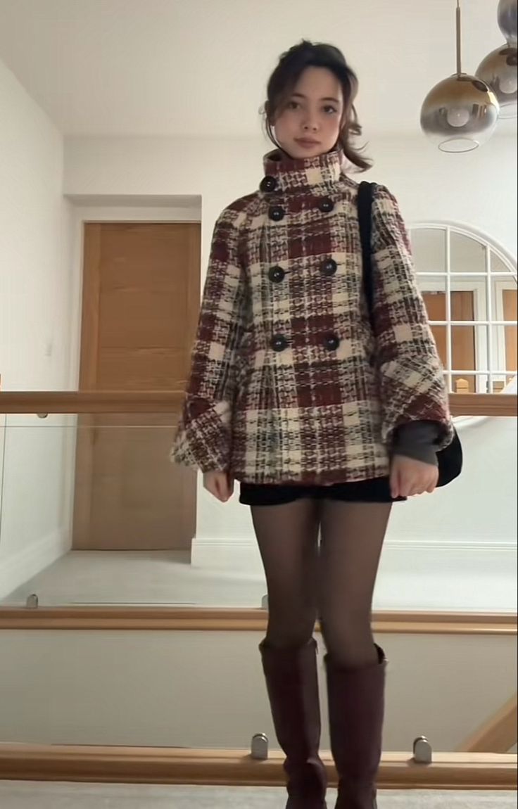 Dark red plaid