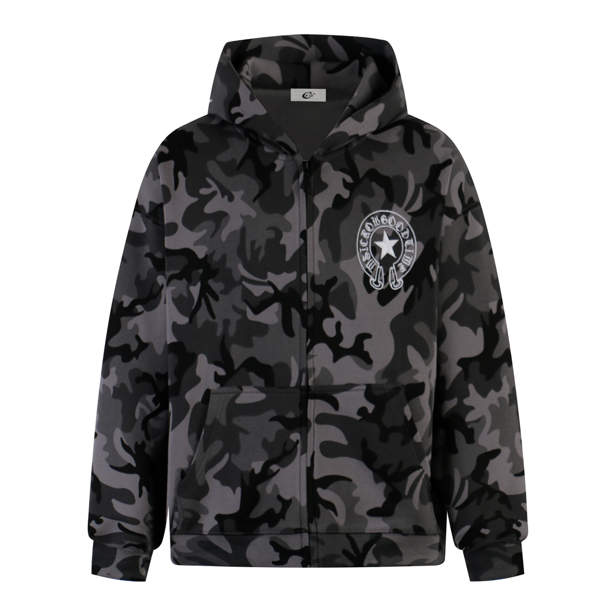 Madxmarx Camo Flag Zip-Up Hoodie