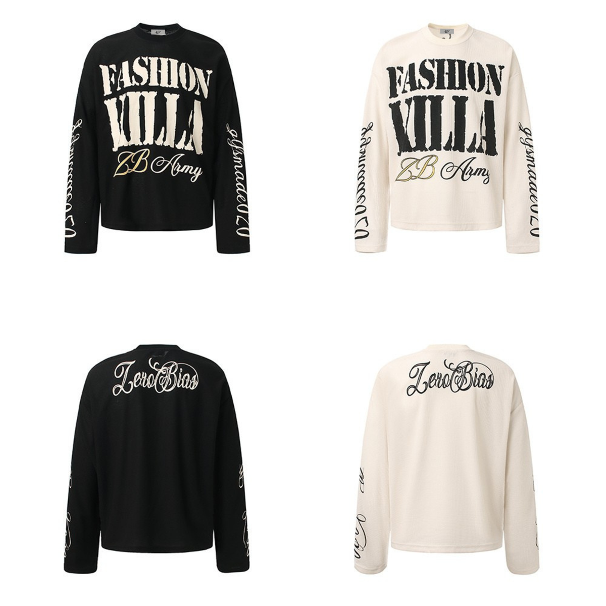 Haut à manches longues gaufré Madxmarx Fashion Villa