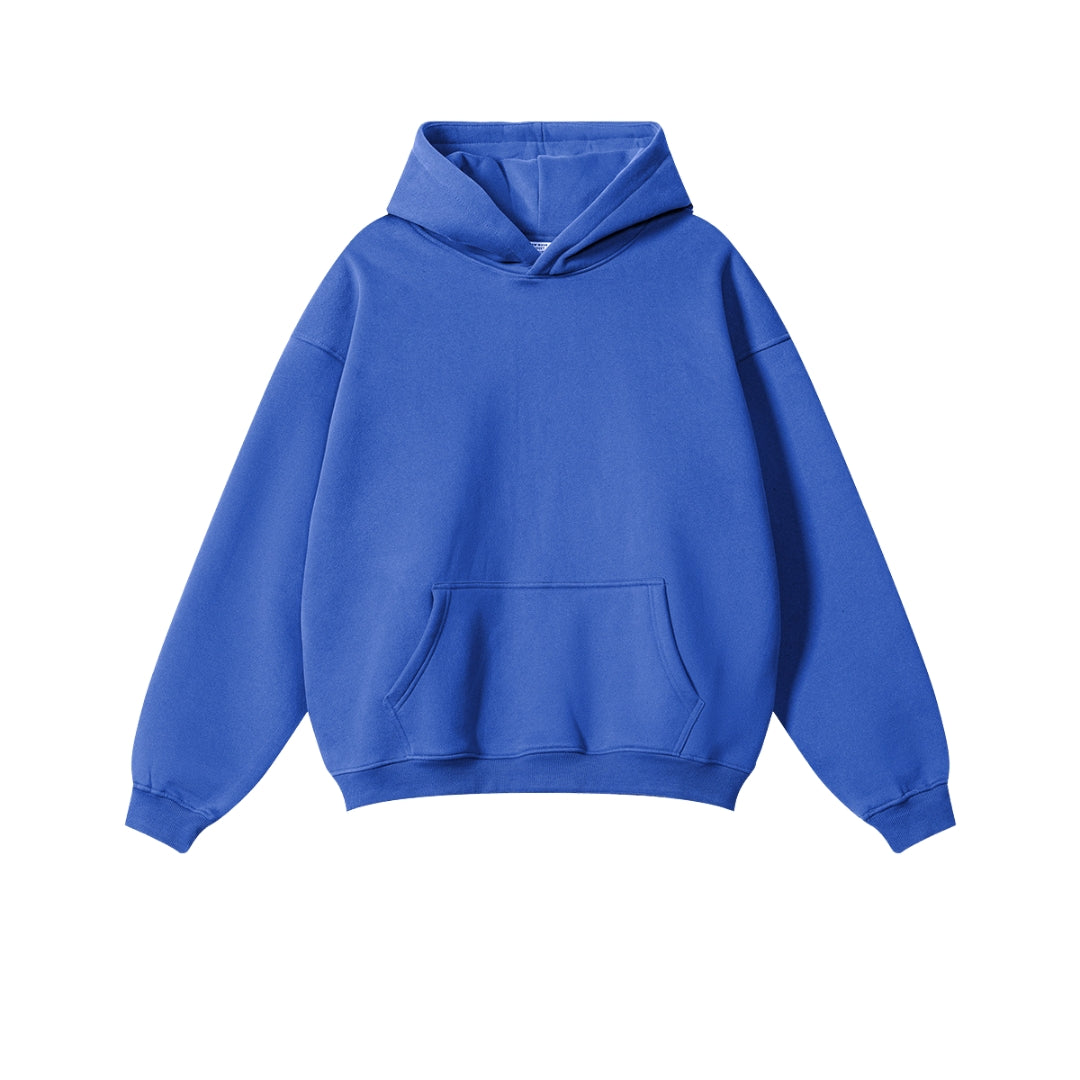 blue hoodie