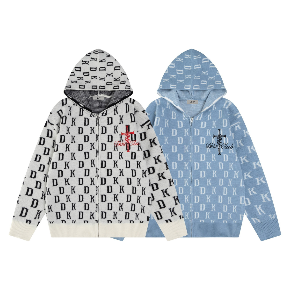 Madxmarx DK Allover Knit Zip Hoodie