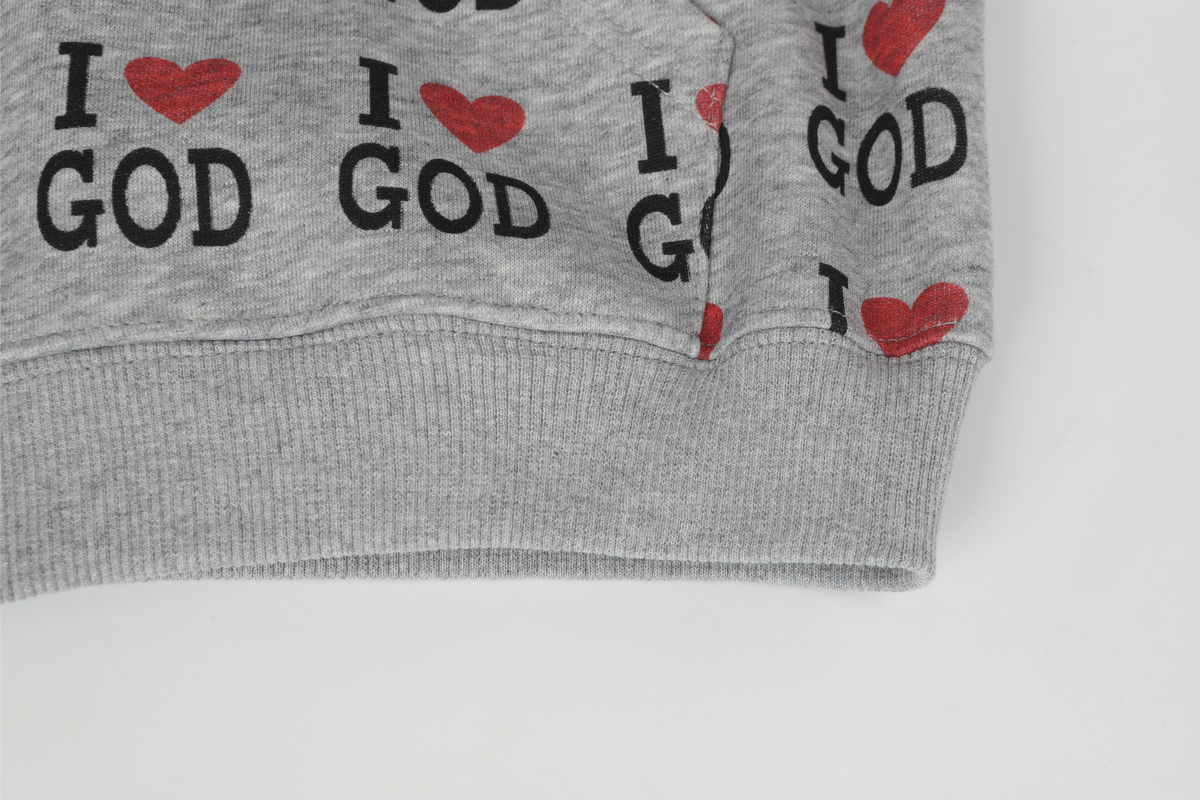 Madxmarx I Love God Zip Hoodie