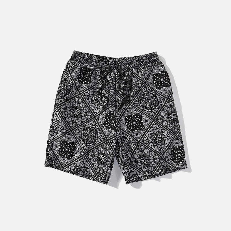 Pantaloncini a quadri con elastico in vita