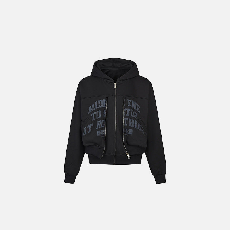 Motivational Zip-Up Hoodie