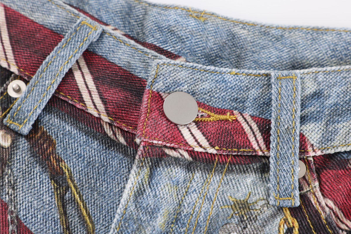 Jeans tonneau délavés à détails noués Madxmarx