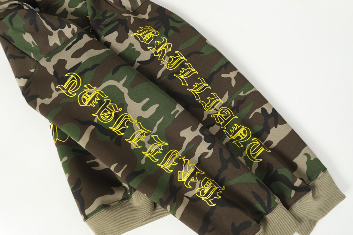 Madxmarx Camo Angel Graphic Zip Hoodie