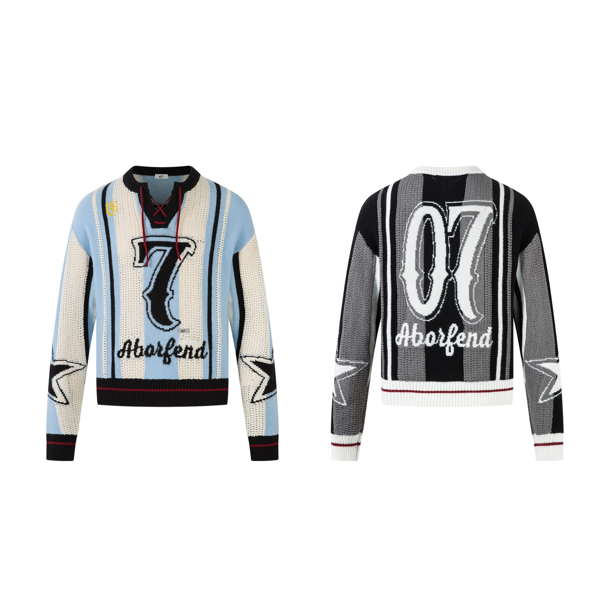 Madxmarx Varsity Stripe Knit Sweater
