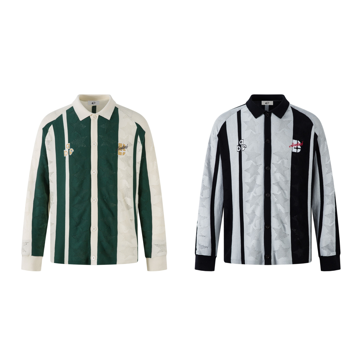 Madxmarx Retro Striped Knit Polo Shirt
