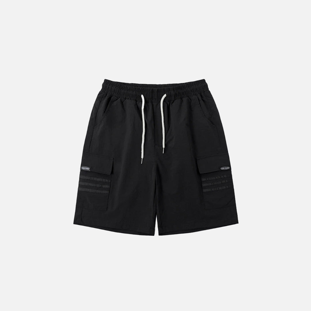 Pantaloncini cargo vintage con bordo a vista