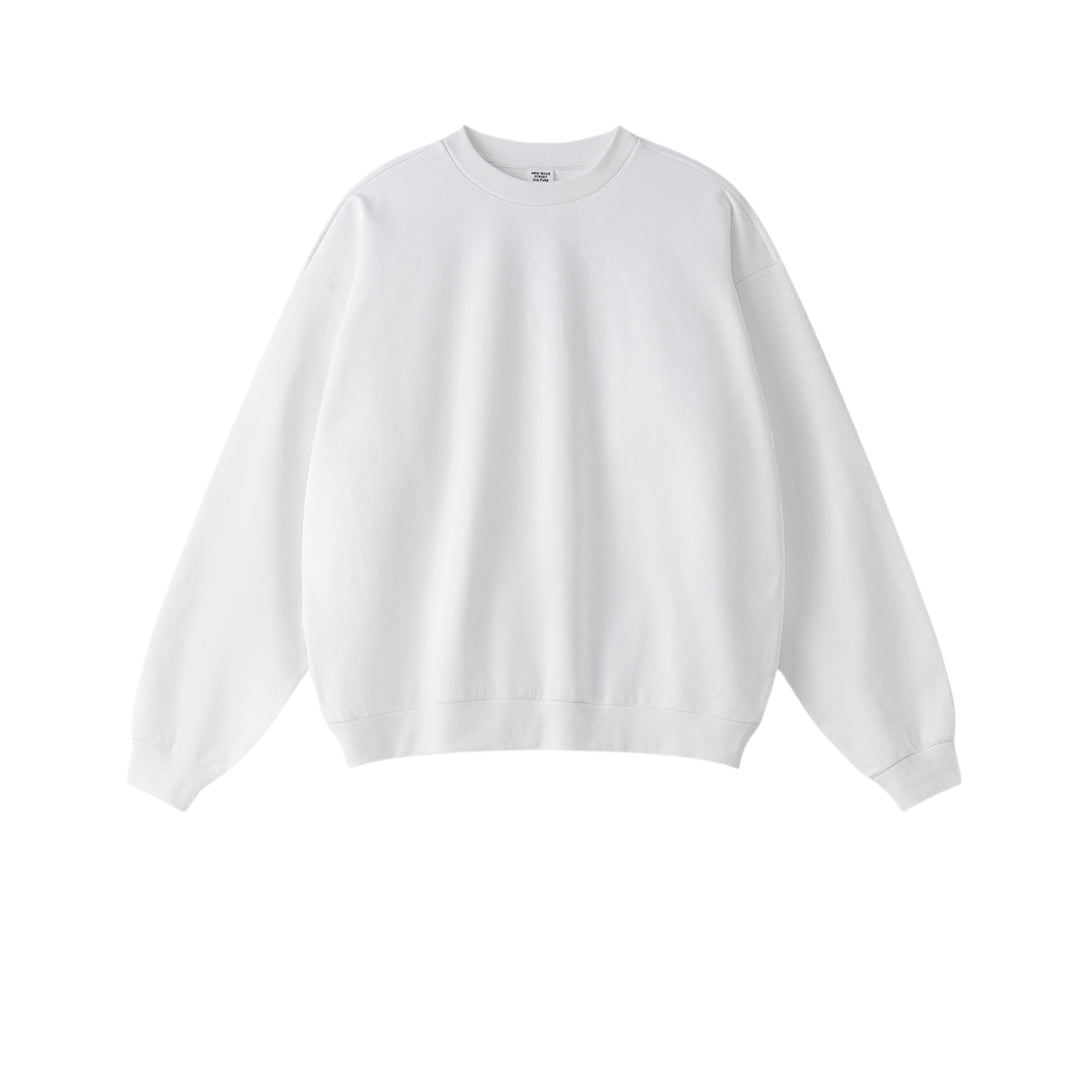 Oversize Heavyweight Basic Round Neck Sweatshirt
