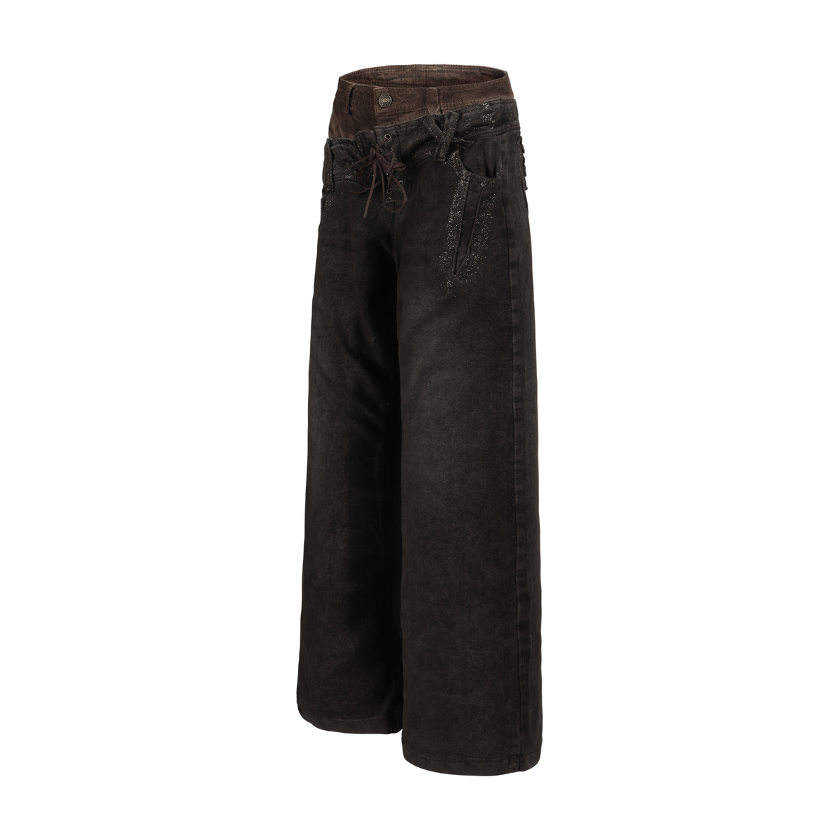 Jean à lacets et double taille Madxmarx