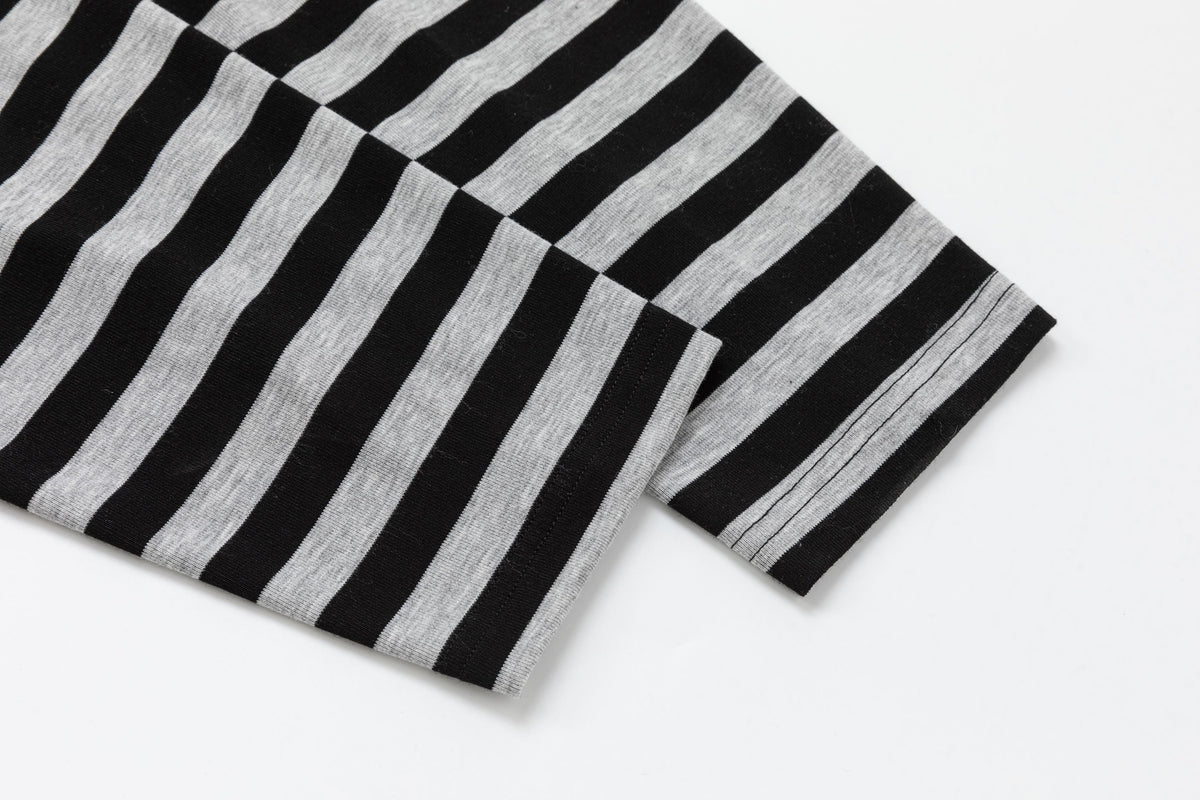 Madxmarx Langarm-Poloshirt mit Streifen