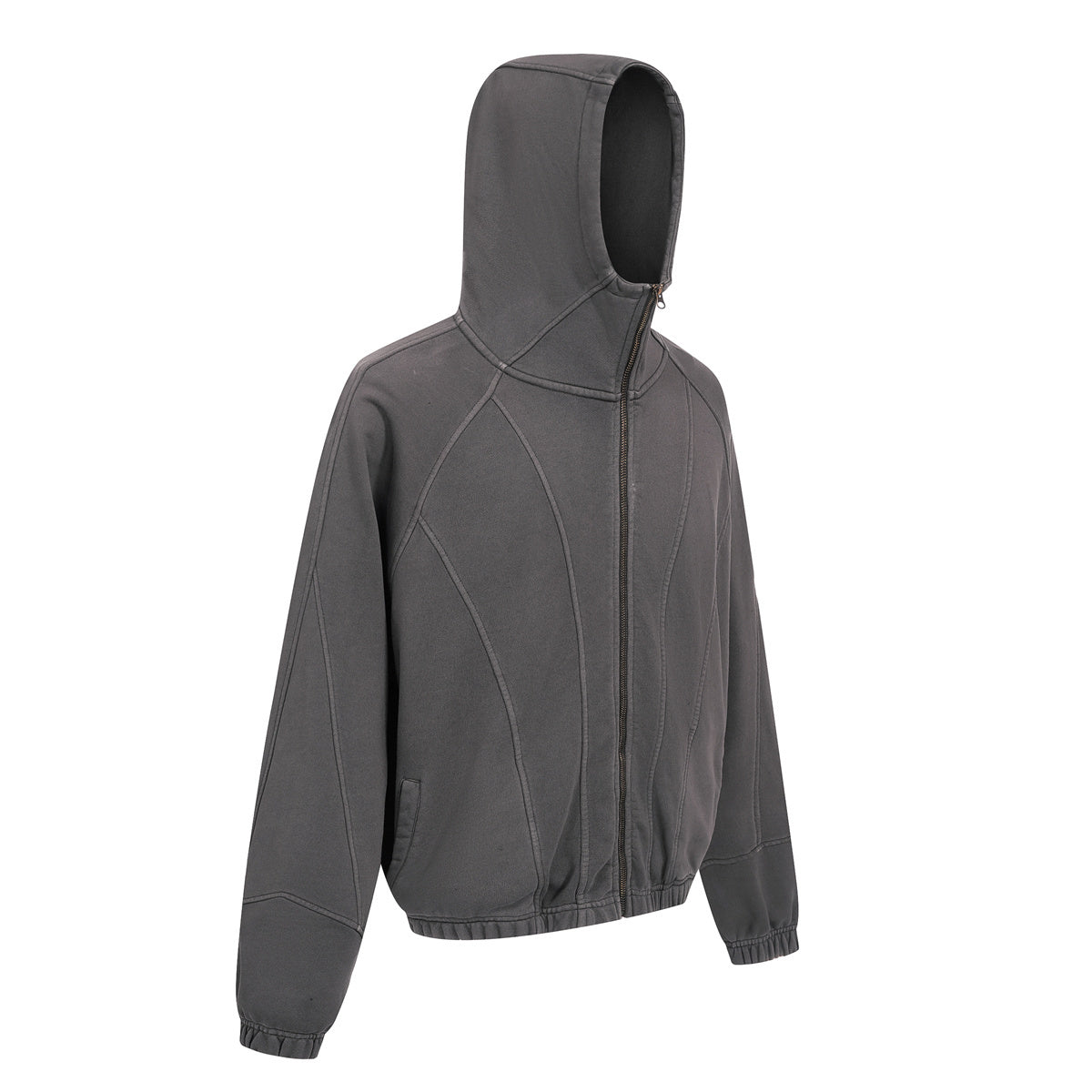 Madxmarx Curved-Seam Full-Zip Hoodie