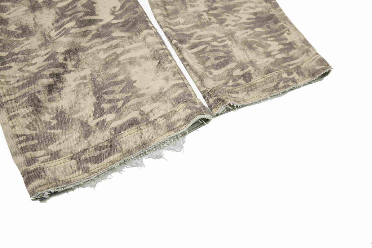 Madxmarx Gewaschene Utility-Cargohose aus Denim