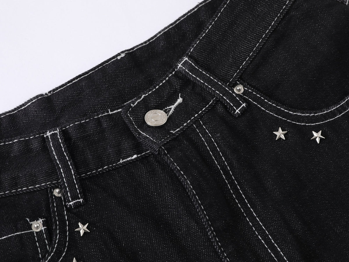 Madxmarx “Angel Wing Wide-Leg Denim Jeans”