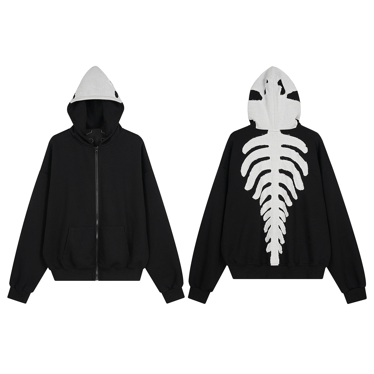 Madxmarx Skeleton Zip-Up Hoodie