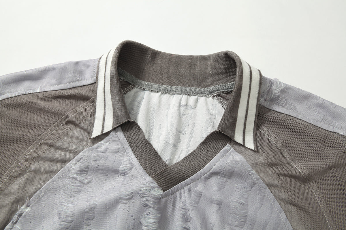 Madxmarx Textured Mesh Patchwork Tee