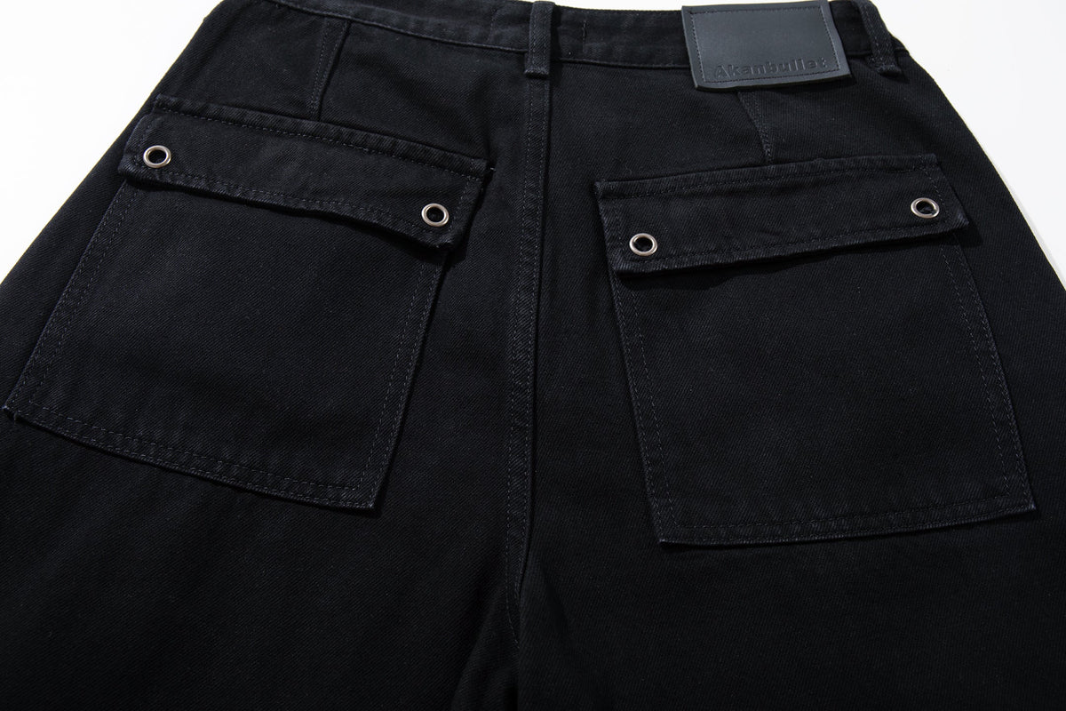 Madxmarx Tactical Distressed Wide-Leg Pants