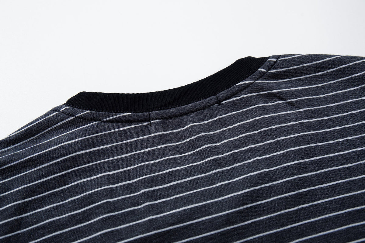 Madxmarx Striped Graphic Long Sleeve Tee