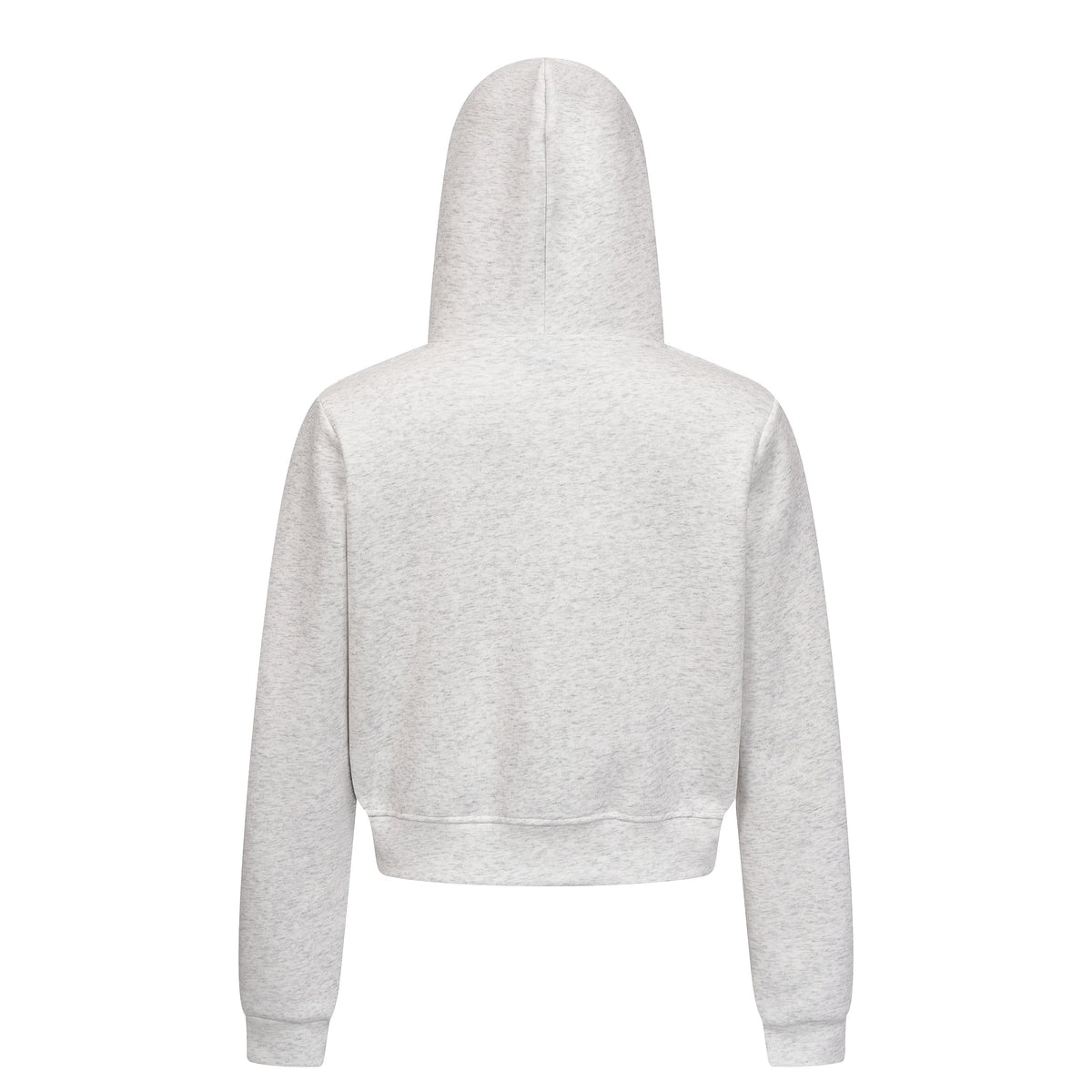 Madxmarx Heart-Embroidered Cropped Zip Hoodie