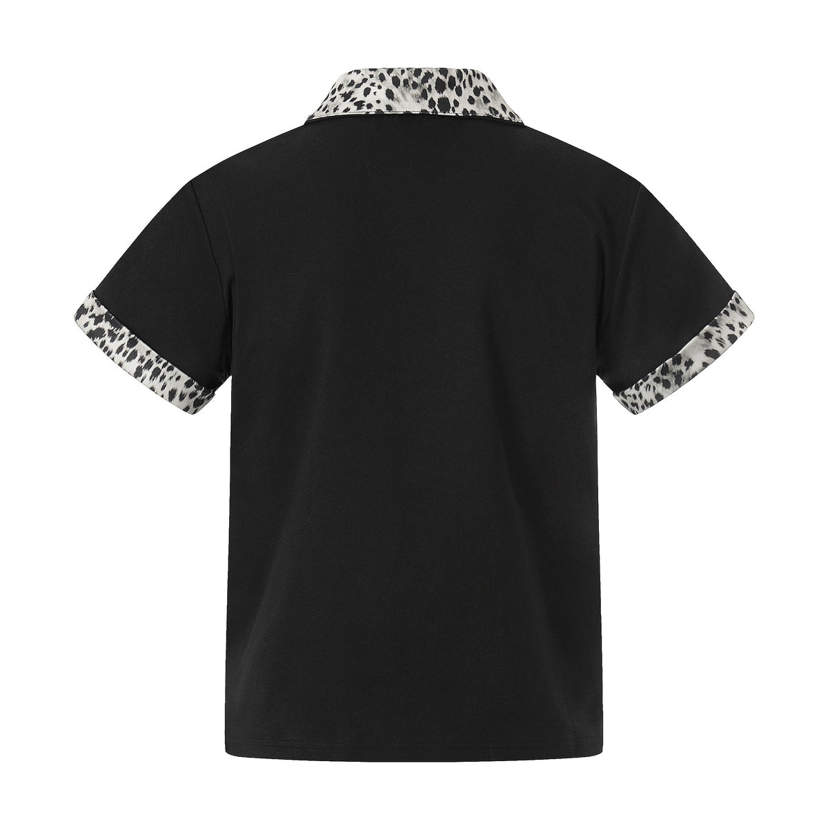 Madxmarx “Leopard Trim Zip Polo”