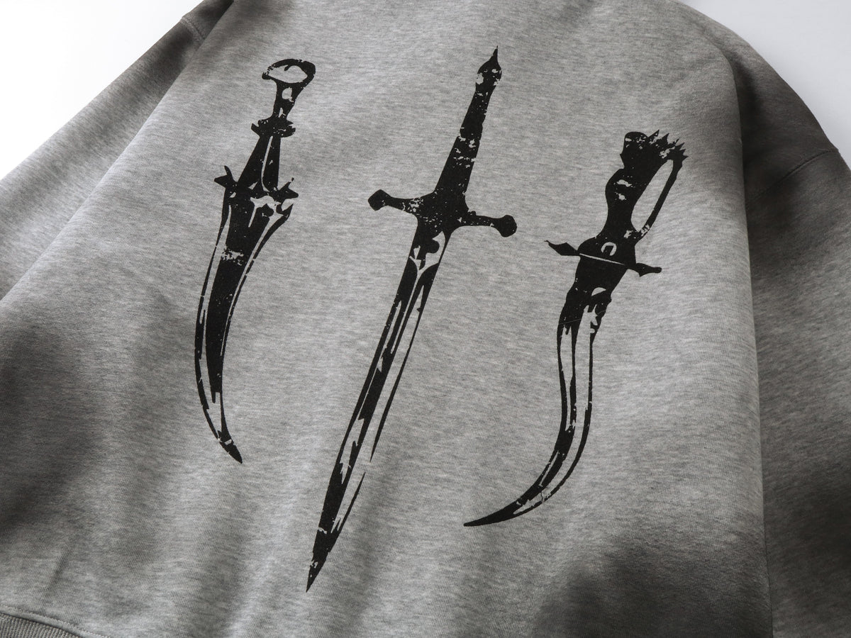 Madxmarx Gothic Fur-Trim Zip-Up Hoodie