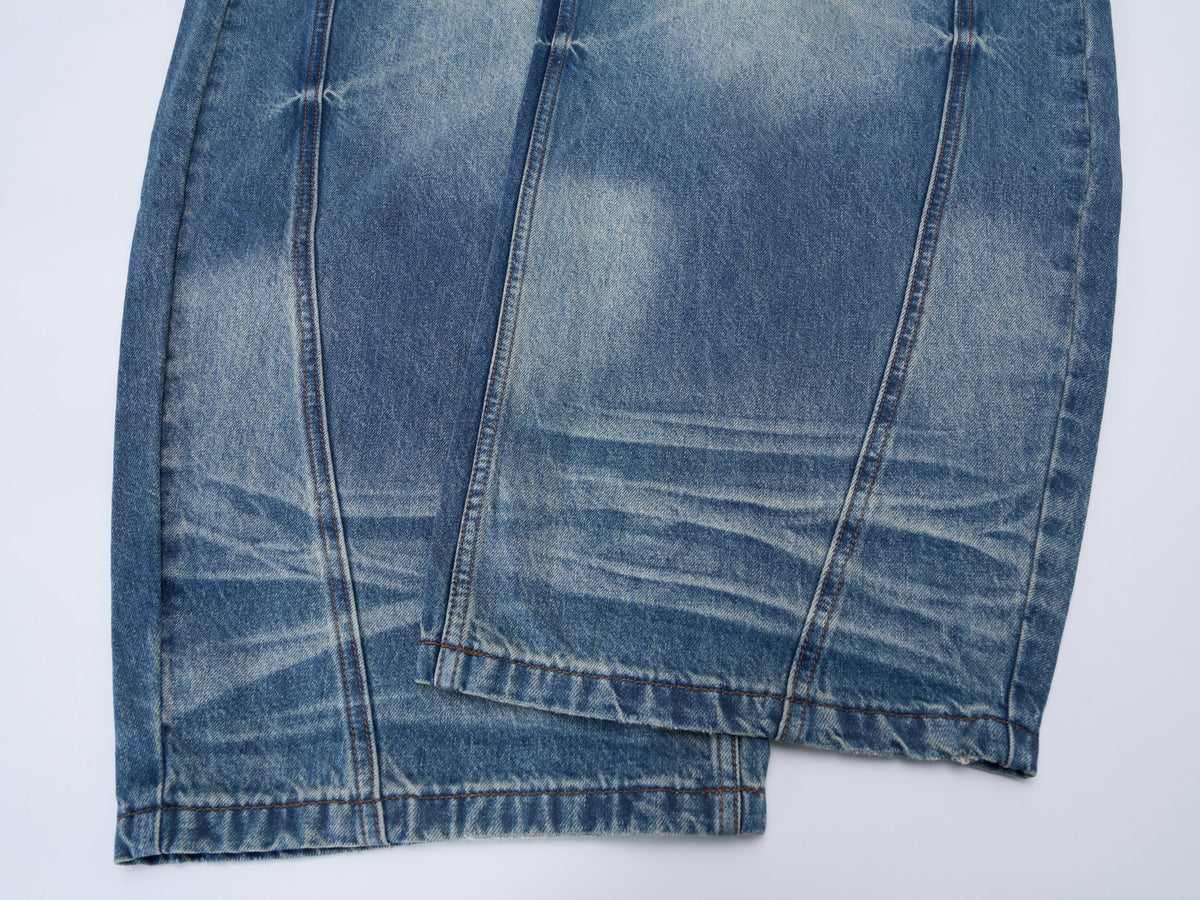 Madxmarx Distressed Wide-Leg Denim Jeans