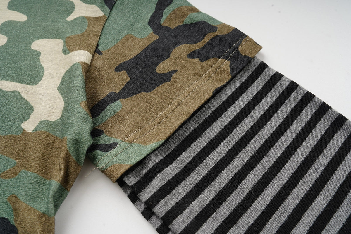 Madxmarx Layered Camo Graphic Long Sleeve Tee