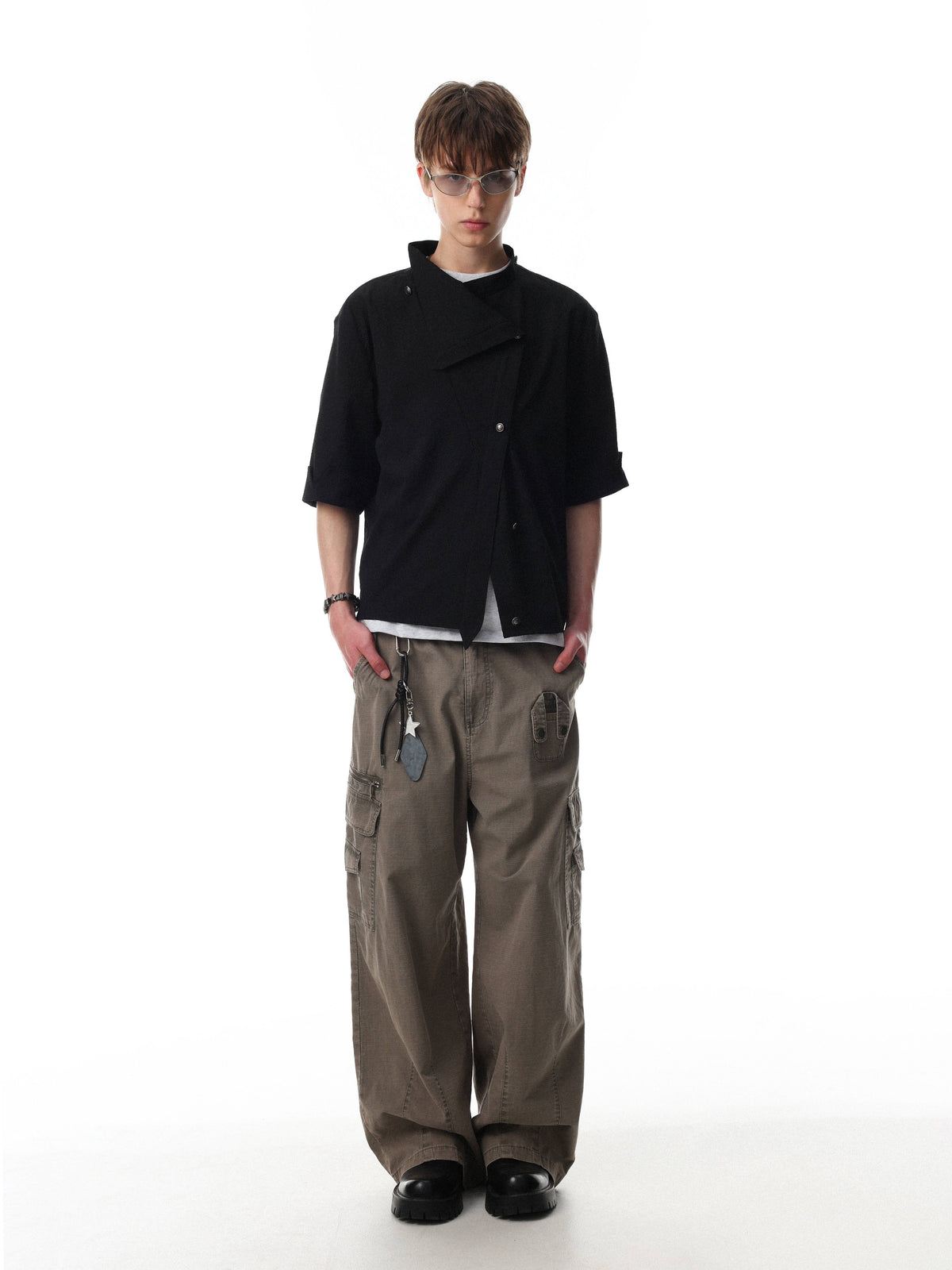 Madxmarx “Asymmetrical Stand-Collar Shirt”