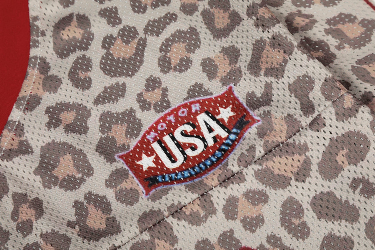 Madxmarx “Leopard Varsity Mesh Jersey”