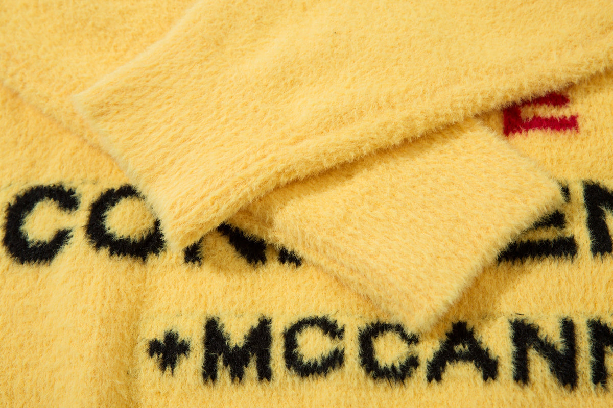 Madxmarx Statement Text Fuzzy Knit Sweater