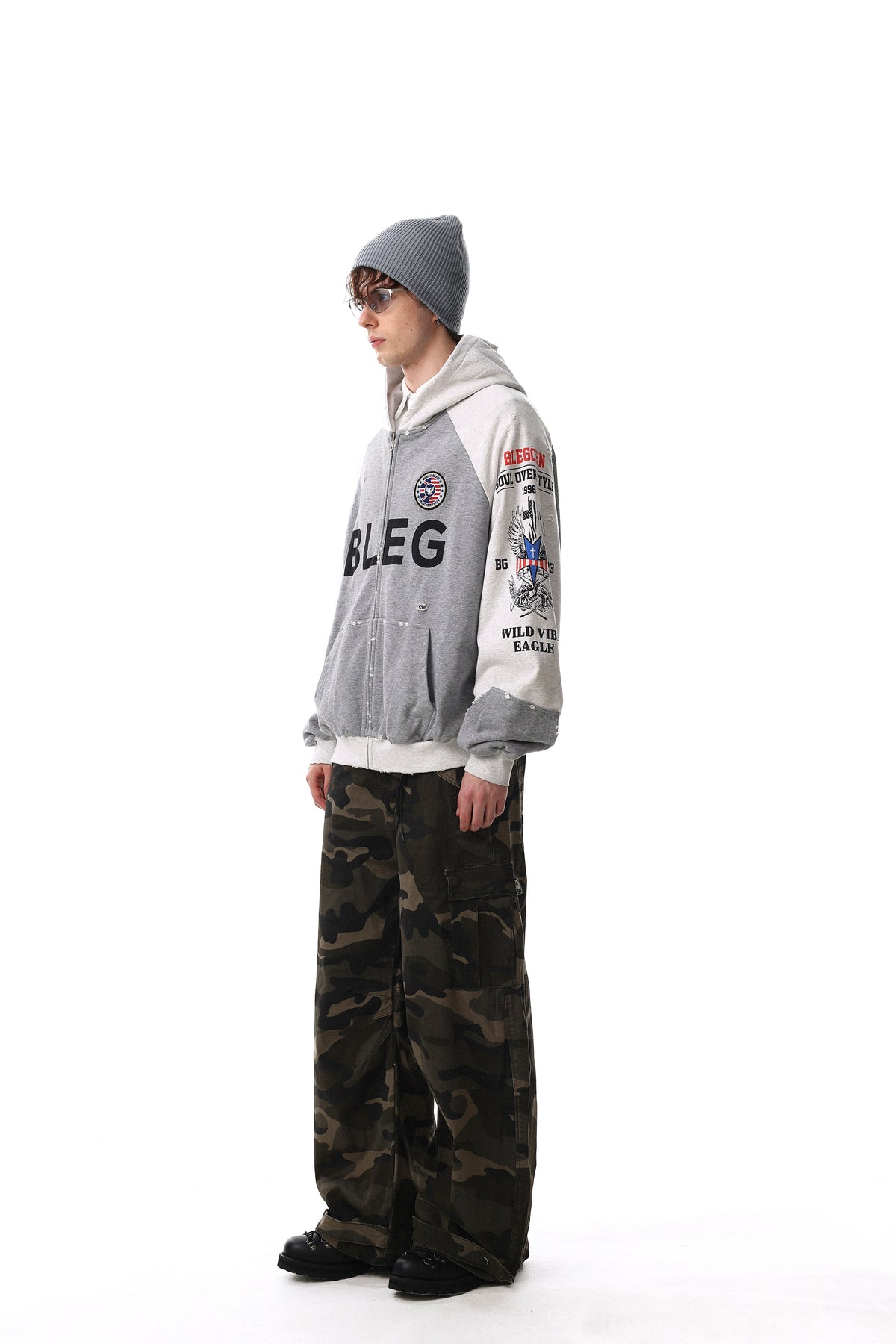Madxmarx Graphic Zip-Up Hoodie