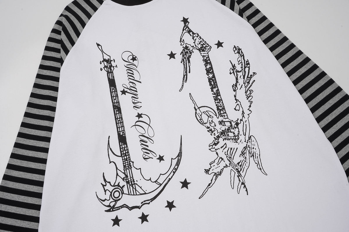 Madxmarx Camo Sleeve Flag Graphic Long Sleeve Tee