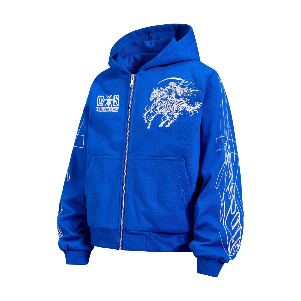 Madxmarx Horse Graphic Zip-Up Hoodie
