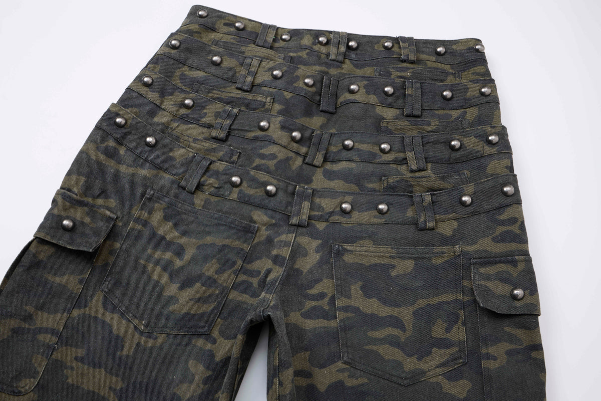 Pantalon cargo large camouflage Madxmarx