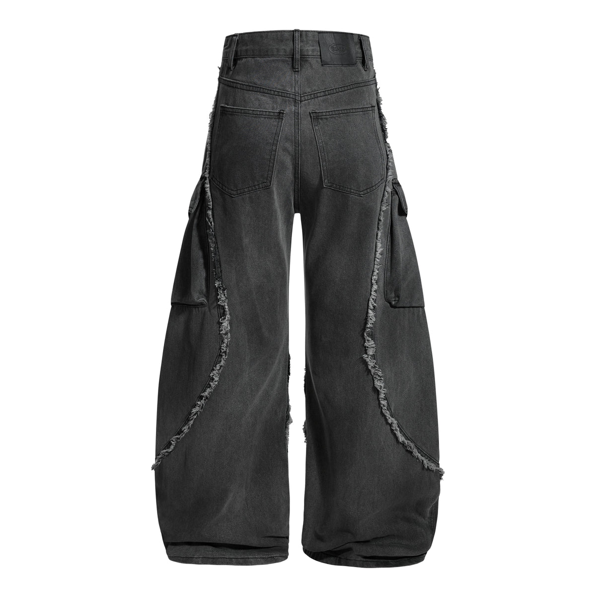Jean cargo incurvé délavé et effiloché Madxmarx