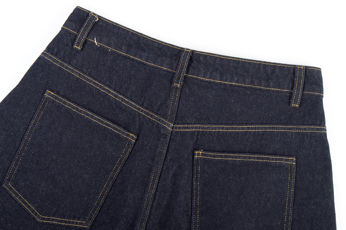 Madxmarx Distressed Flame Stitch Baggy Jeans